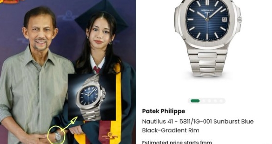 Terlihat Sederhana, Harga Jam Tangan Sultan Hassanal Bolkiah Saat Temani Princess Ameerah Wisuda Ini Bikin Kantong Jebol!