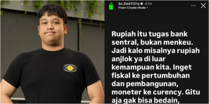 Diduga Anak Menkeu Purbaya Ngamuk! Tak Terima Ayahnya Disalahkan Saat Rupiah Anjlok