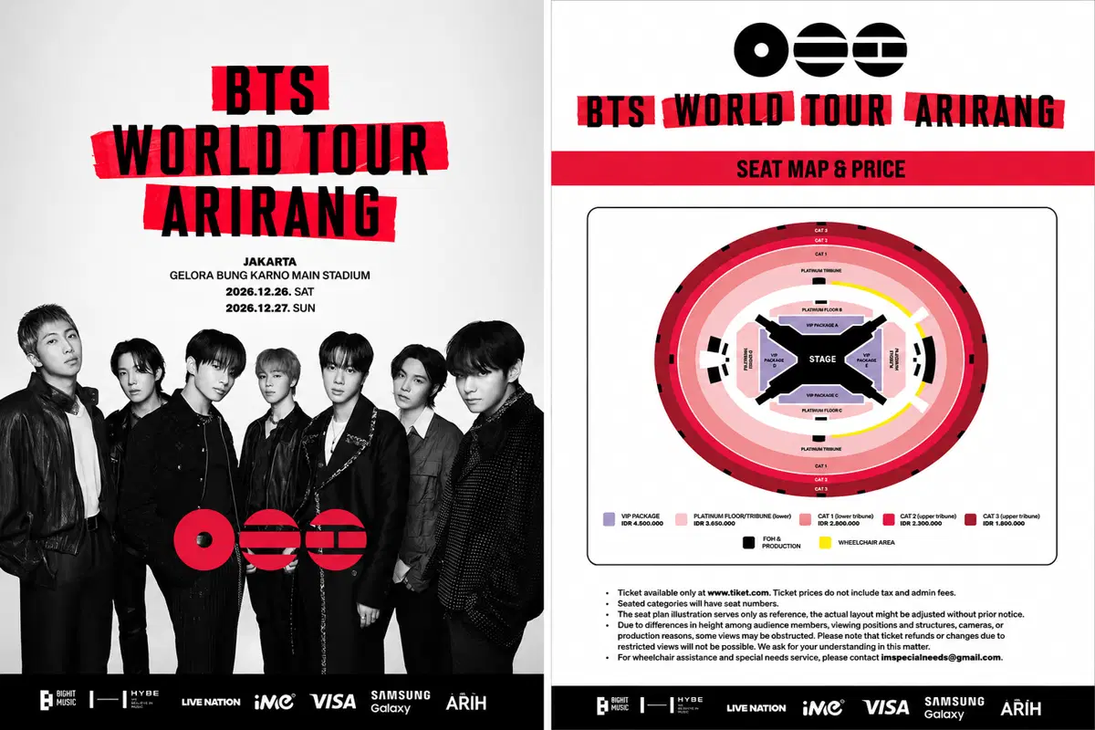 Baru Ludes Terjual, Tiket Konser BTS Jakarta 2026 Sudah Dijual Lagi hingga 3 Kali Lipat