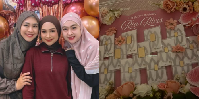 Rayakan Ultah ke 31, Ria Ricis Pamer Hadiah Belasan Keping Emas Antam