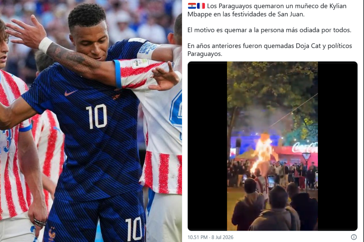 Mbappe Musuh Rakyat Paraguay, Boneka Dibakar Massal di Festival San Juan Usai Konflik di Piala Dunia 2026