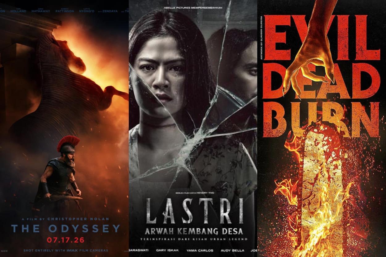 6 Film Bioskop Terbaru 2026: The Odyssey, Lastri Arwah Kembang Desa hingga Evil Dead Burn, Catat Jadwal Tayang dan Sinopsisnya!