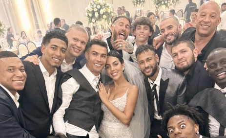 Viral Foto Pernikahan Cristiano Ronaldo dan Georgina Rodriguez Dibanjiri Tamu Bintang Sepakbola Dunia, Simak Faktanya!