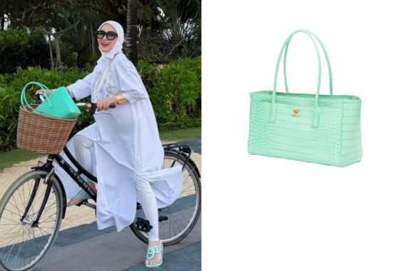 Penampilan Elegan Syahrini dengan Tas Chanel Berwarna Hijau Mint, Harganya Setara 9 Ton Beras