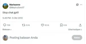 Stop ChatGPT! Tweet Netizen...