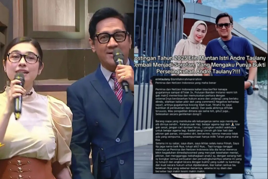 Curhatan Erin Viral Lagi Usai Andre Taulany dan Amanda Rigby Umumkan Menikah, Tuduhan Selingkuh Akhirnya Terbukti?