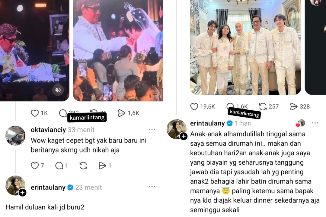 Amanda Rigby dan Andre Taulany Menikah, Erin: Hamil Duluan Kali! 