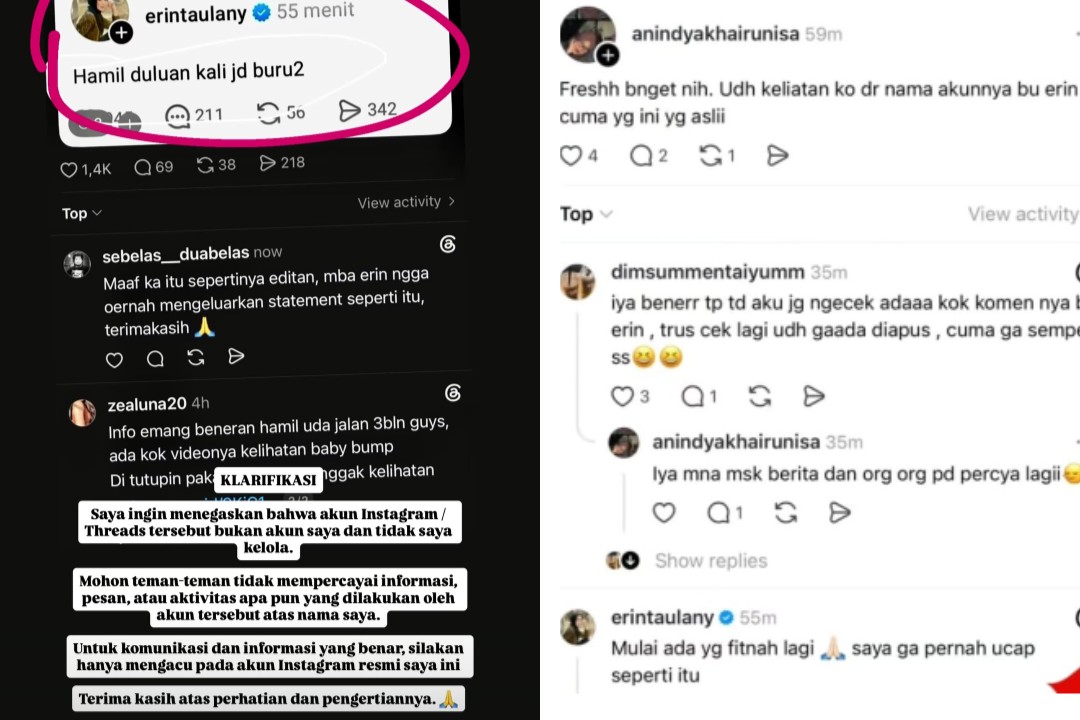 Erin Bantah Ngomong Amanda Rigby Hamil Duluan, Mulai Ada yang Fitnah! 