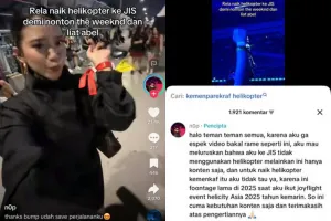 Simpanan Pegawai Kemenparekraf Naik Heli Berlogo Instansi Buat Nonton The Weeknd? Ini Faktanya